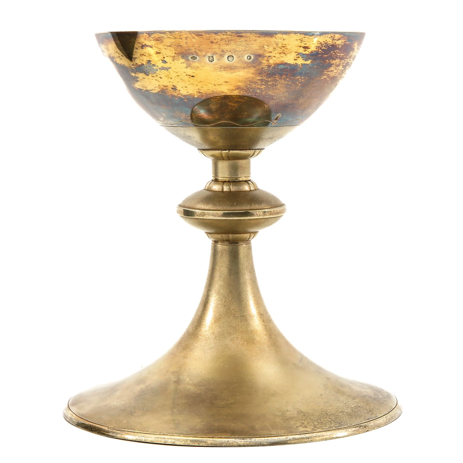 A Chalice with Silver Gilded Cuppa, Silver Paten - Bild 3 aus 10