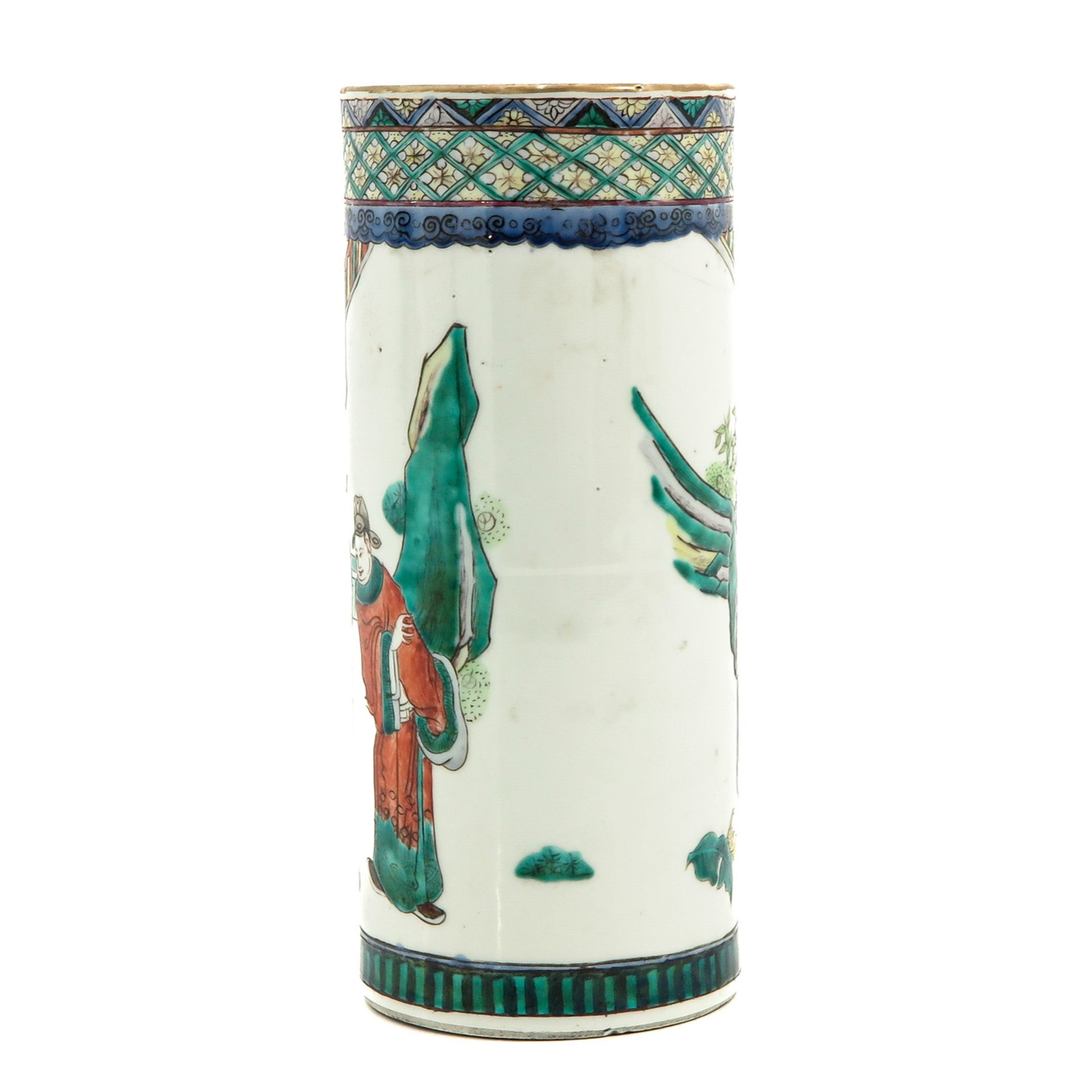 A Famille Verte Brush Pot - Image 2 of 10