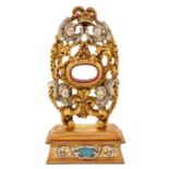 A Carved Wood Relic Holder