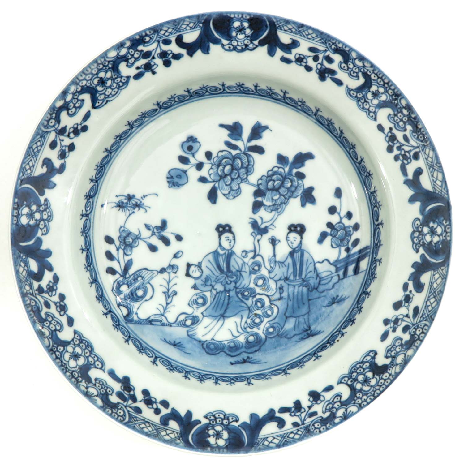 A Lot of 2 Blue and White Plates - Image 5 of 10