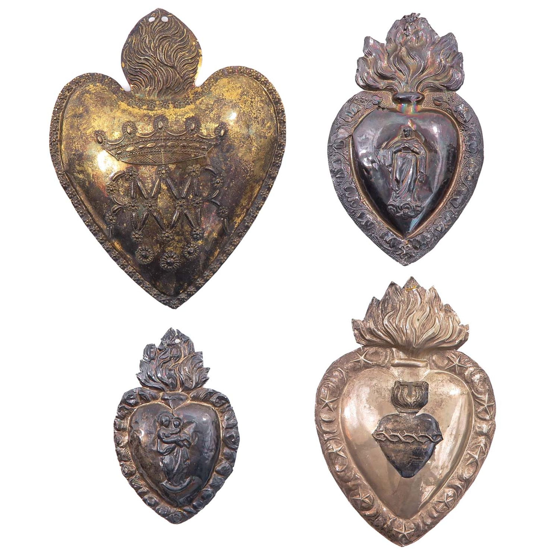 A Collection of 4 Sacred Hearts