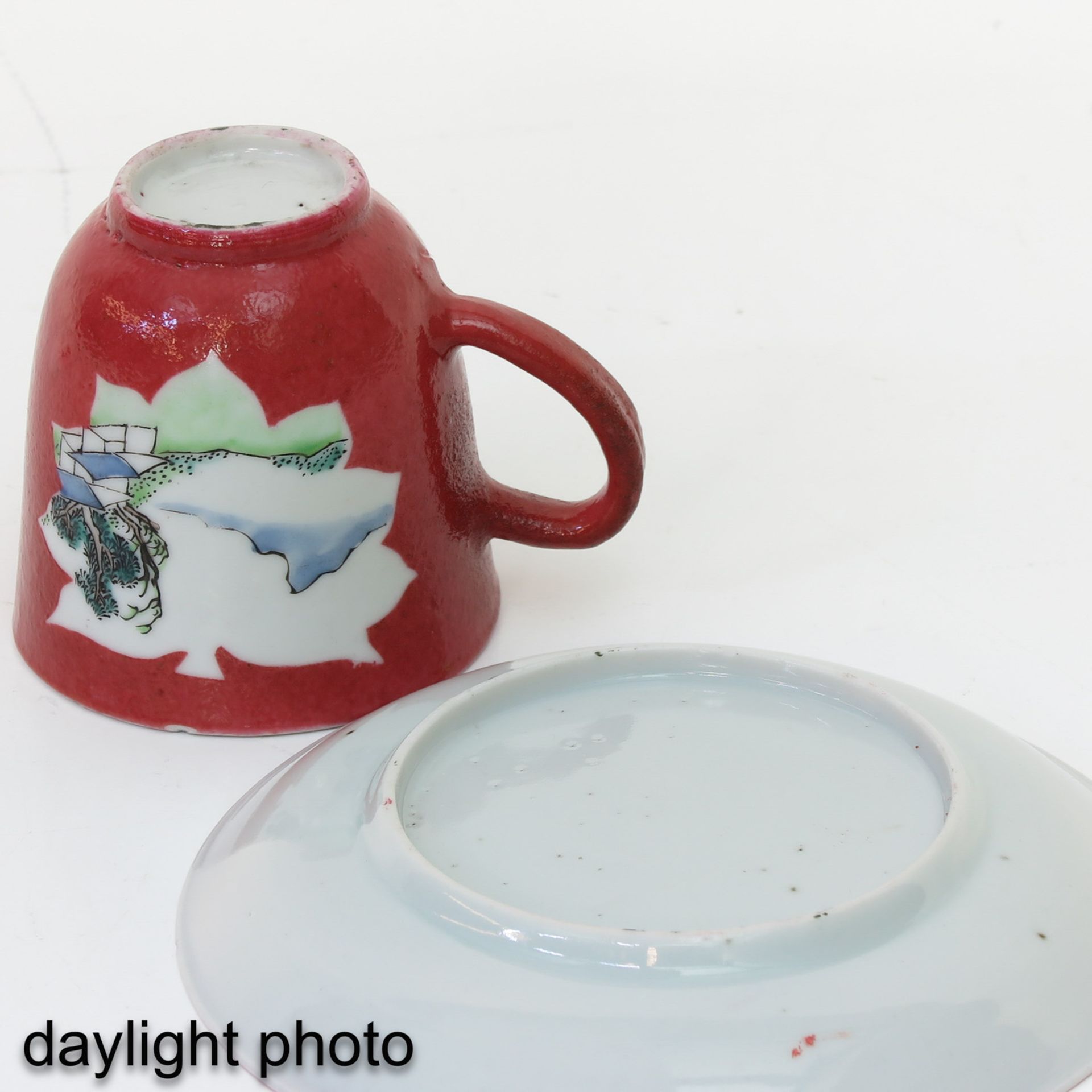 A Ruby Glaze Cup and Saucer - Image 8 of 9