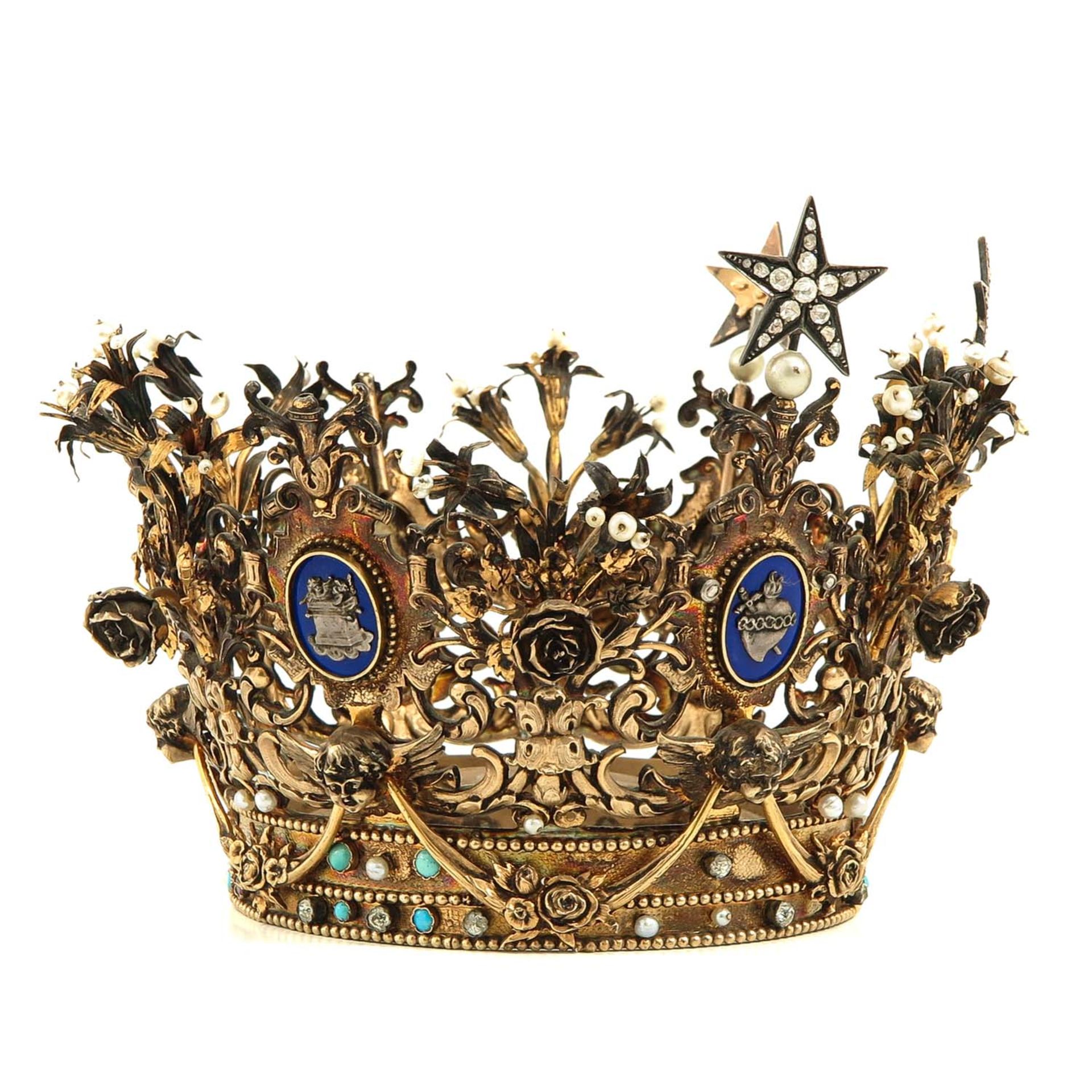 A Very Rare and Beautiful Silver and Diamond Crown - Bild 4 aus 10