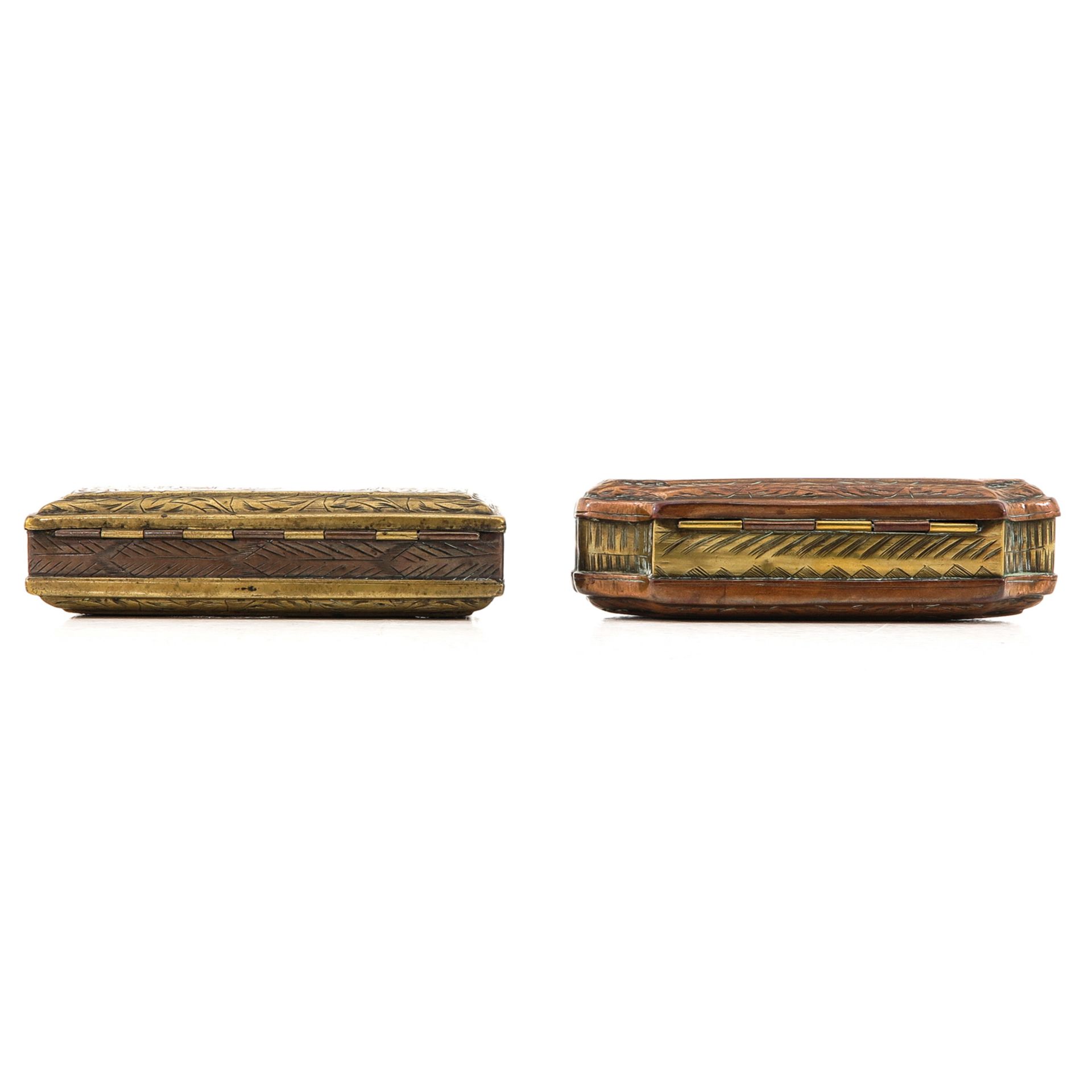 A Lot of 2 18th Century Copper Tobacco Boxes - Image 3 of 9