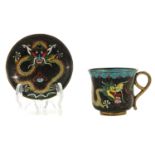 A Cloisonne Cup and Saucer