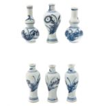 A Collection of 6 Miniature Vases