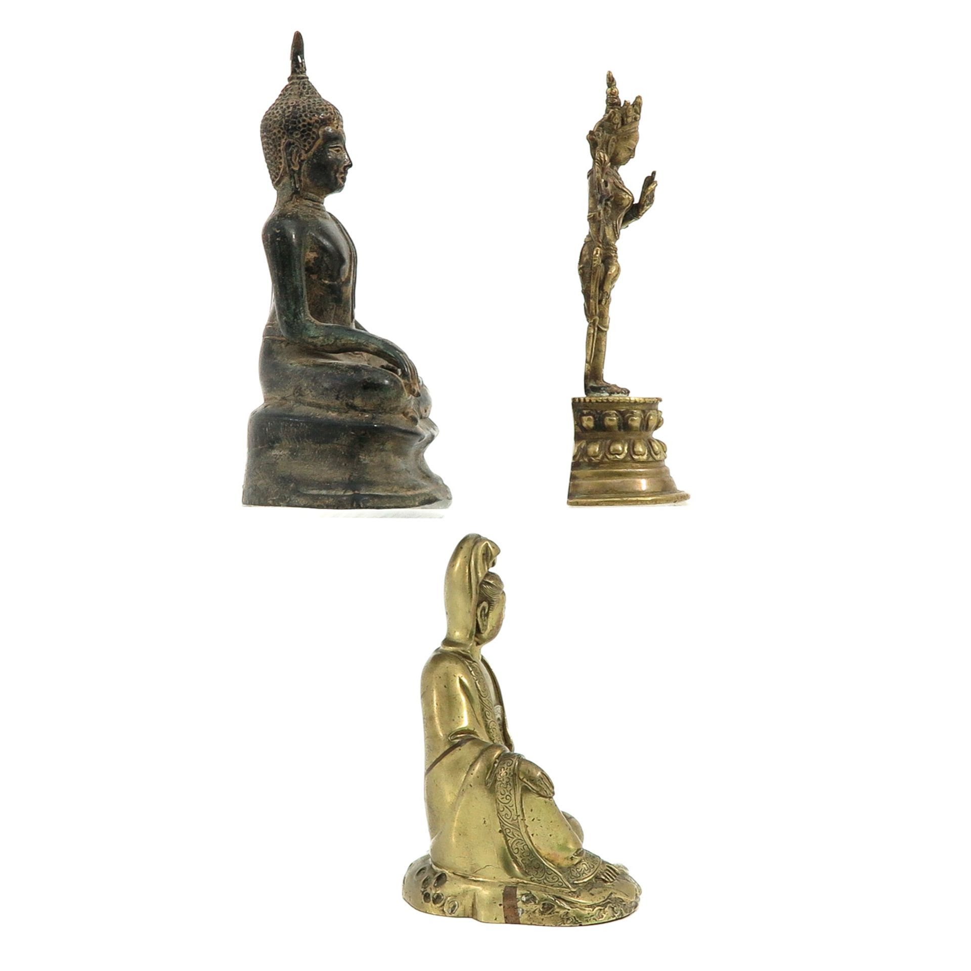 A Collection of 3 Bronze Sculptures - Image 4 of 10