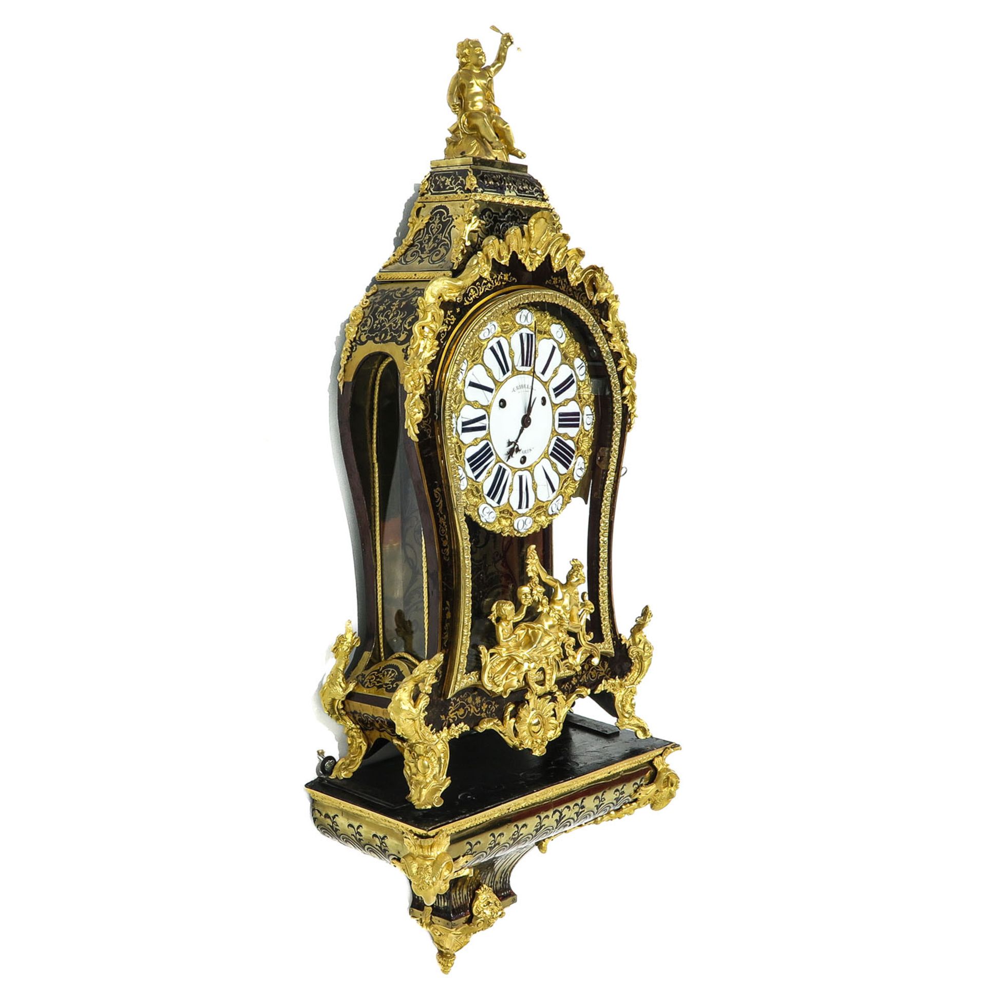 A Console Clock Signed Gribelin a Paris - Bild 2 aus 9