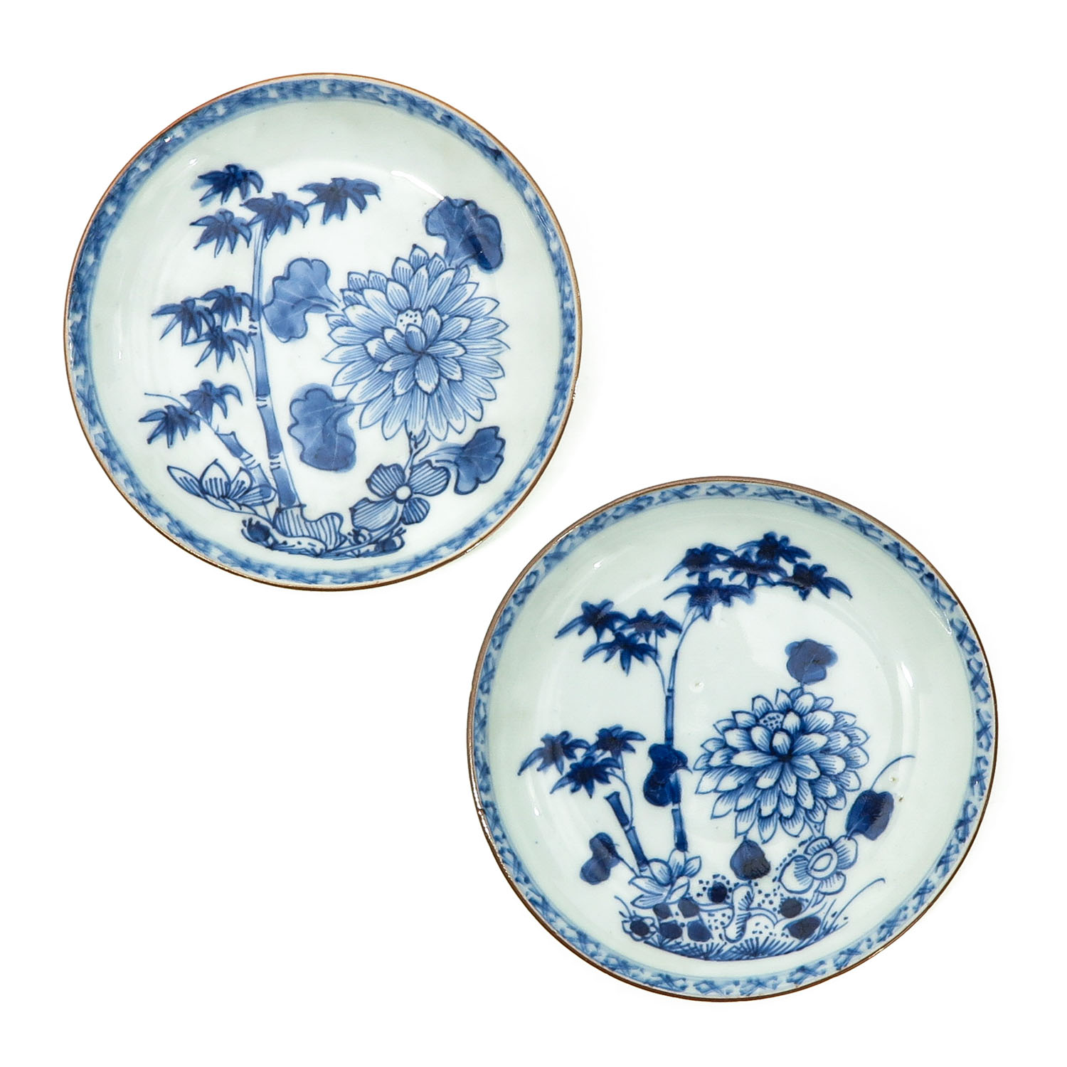 A Pair of Blue and White Cups and Saucers - Image 7 of 10