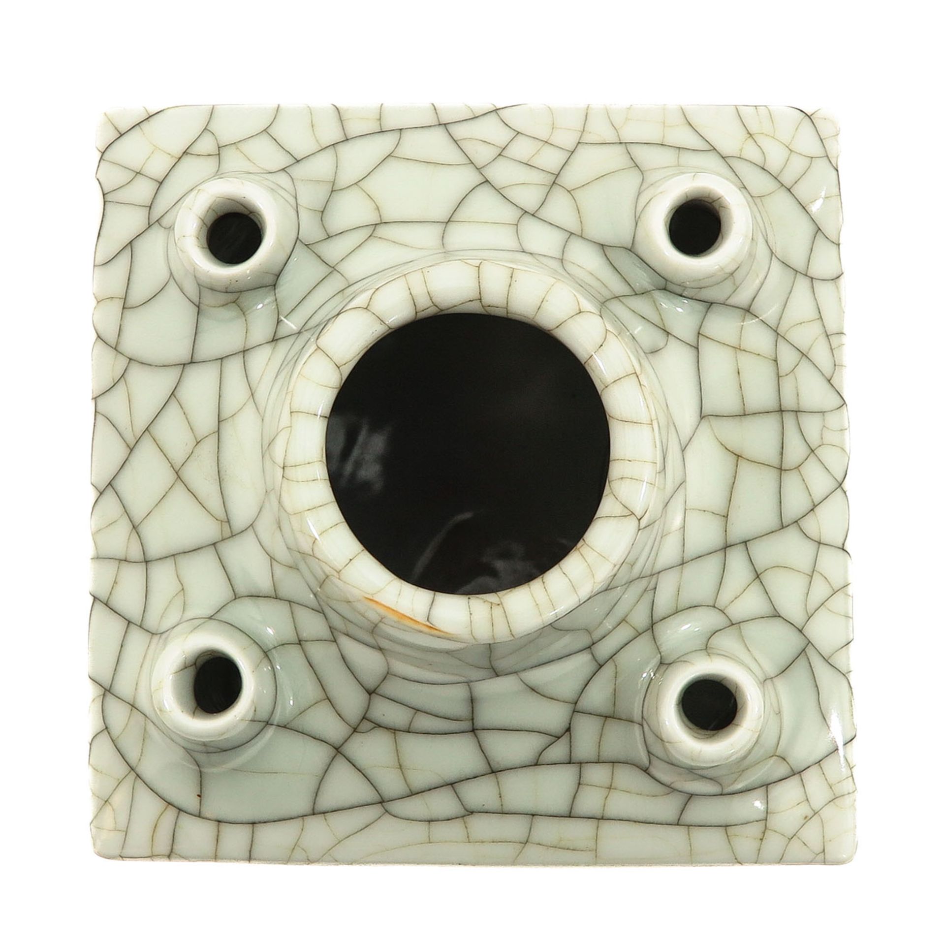 A Crackle Decor Square Vase - Image 5 of 10