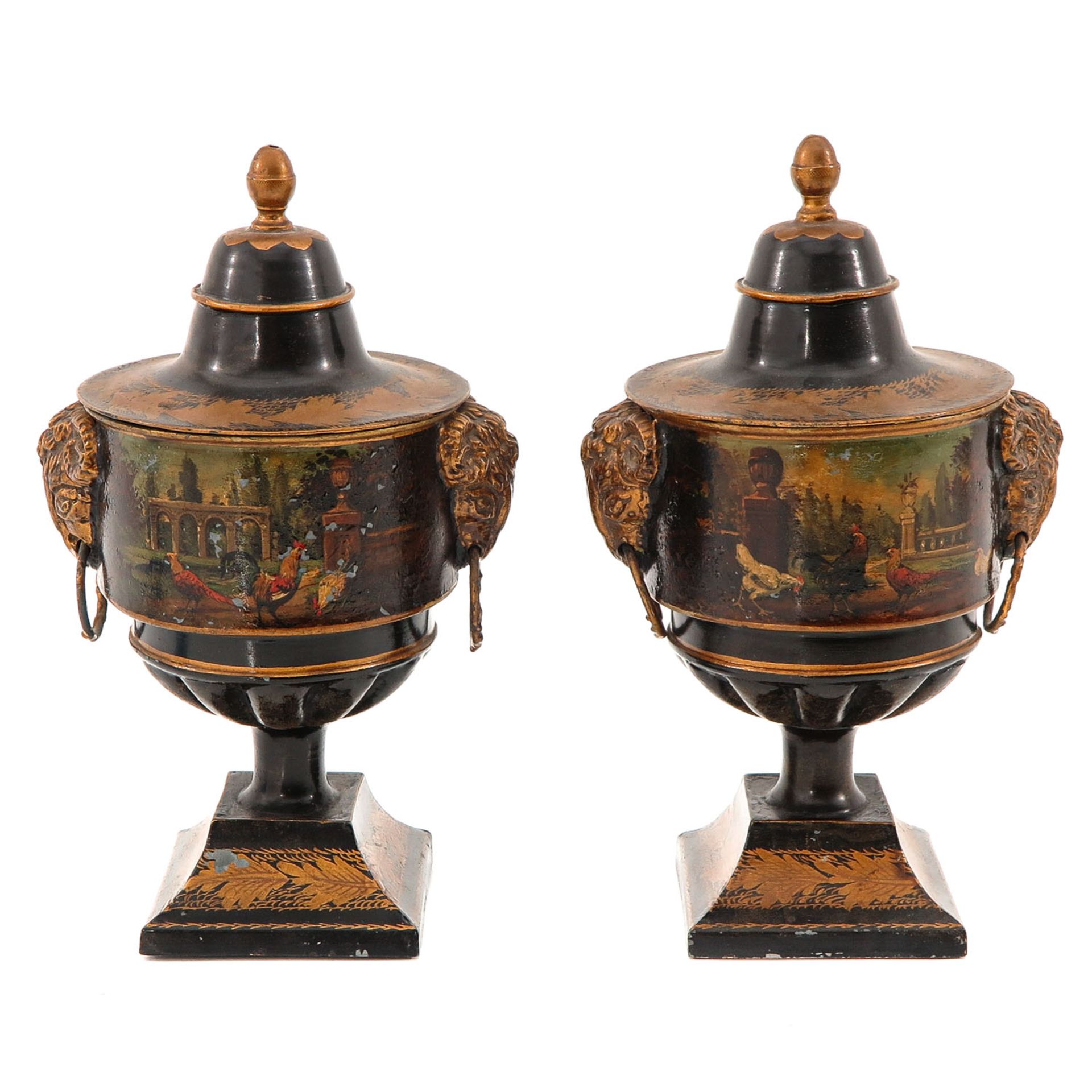 A Pair of Dutch 18th Century Chestnut Vases