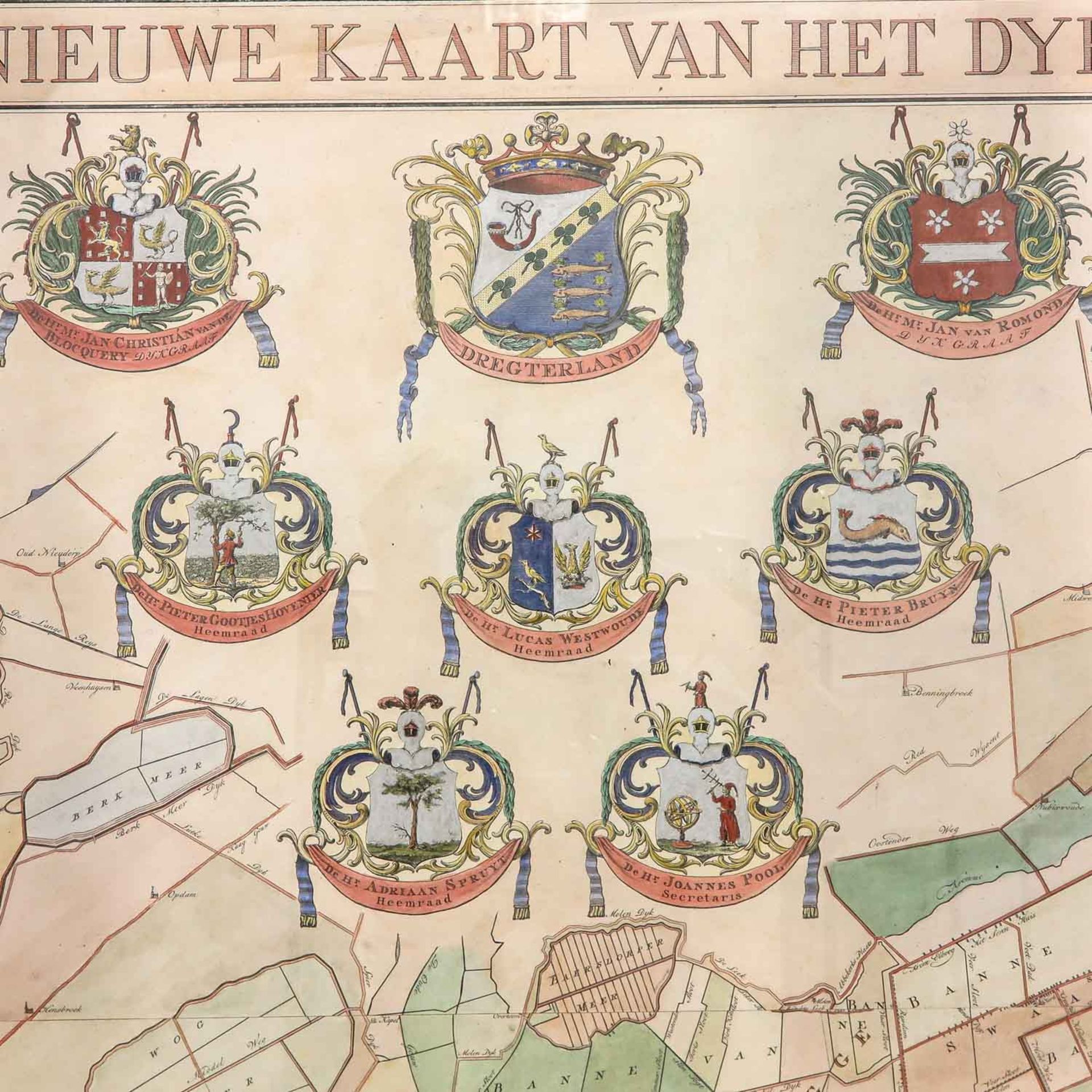 A Map Titled Nieuwe kaart van het Dykgraafschap van Dregterland - Image 4 of 8