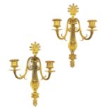 A Pair of Gilt Sconces