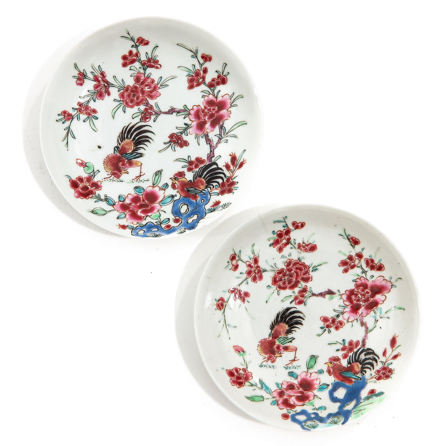 A Pair of Famille Rose Cups and Saucers - Image 7 of 10