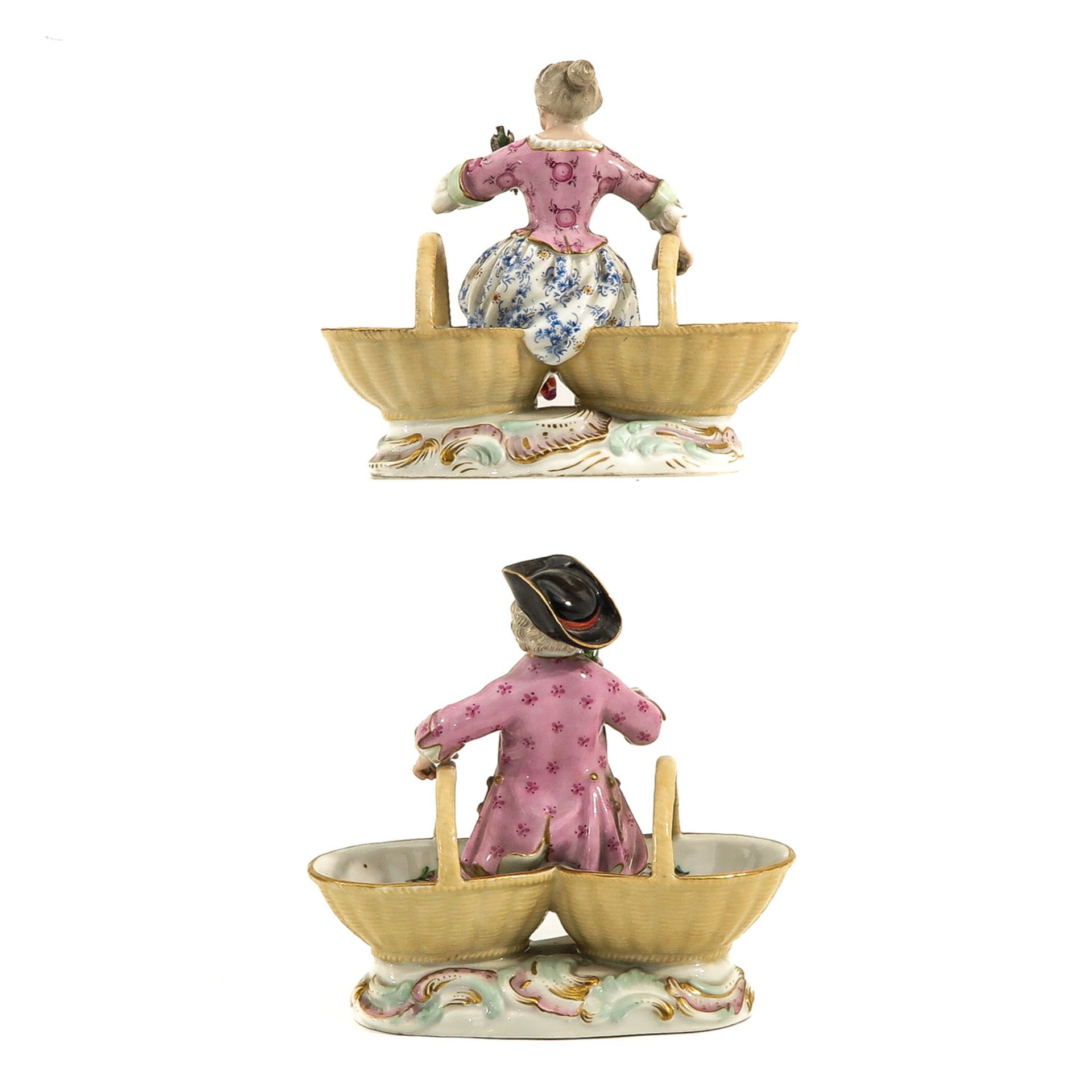 A Lot of 2 Meissen Salt Cellars - Image 3 of 10