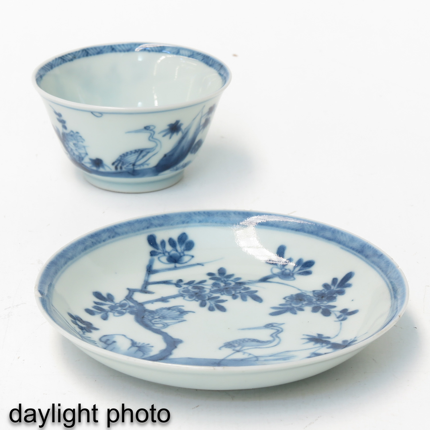 A Series of 6 Blue and White Cups and Saucers - Image 9 of 10