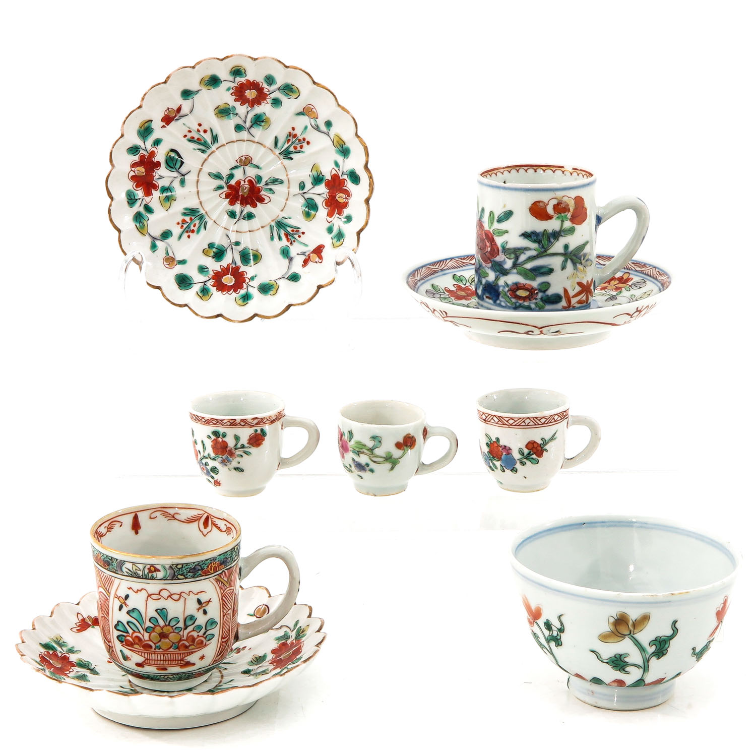 A Collection of Cups and Saucers