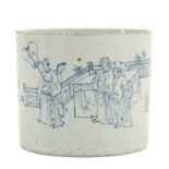 A Blue and White Brush Pot