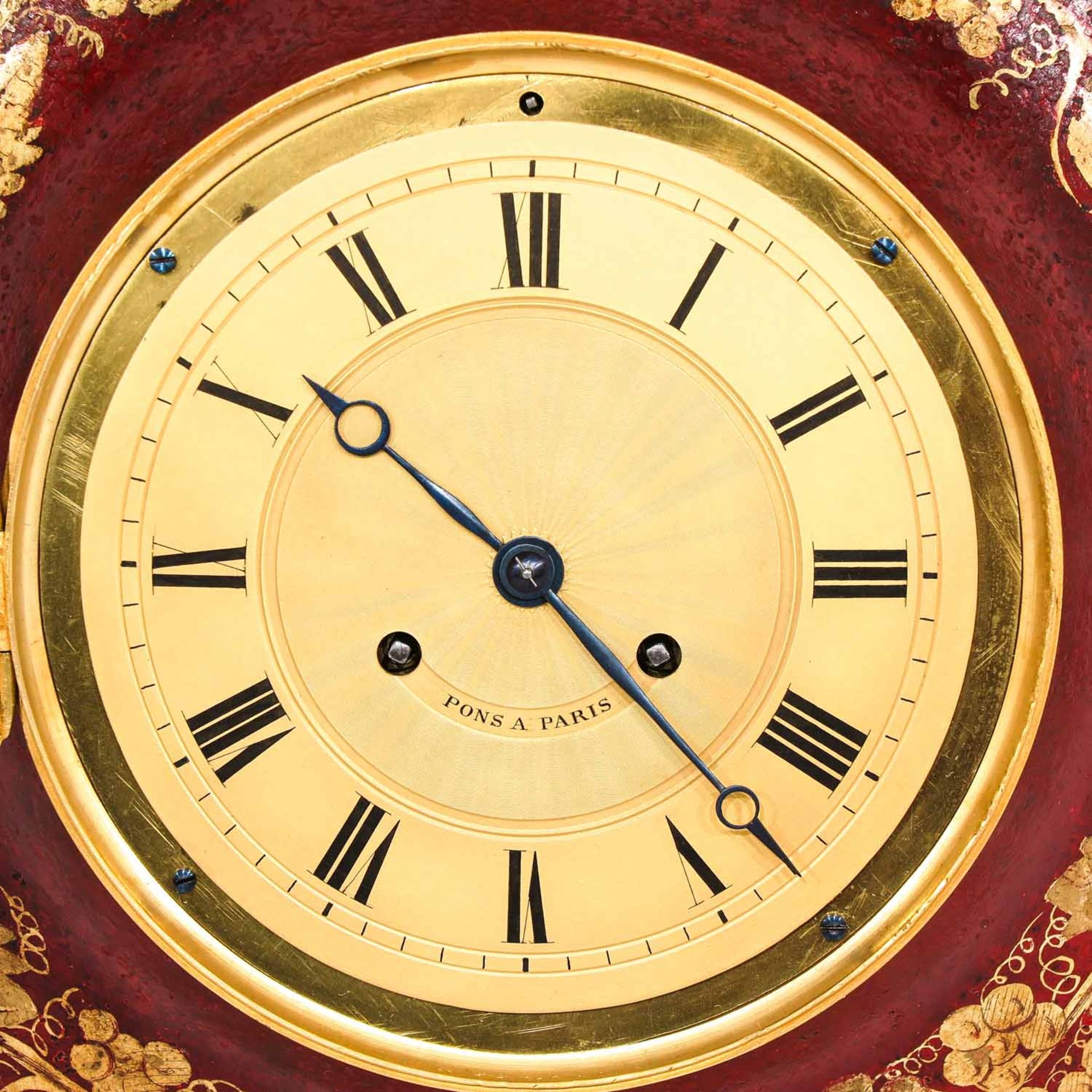 A Wall Clock Signed Pons a Paris - Bild 4 aus 8