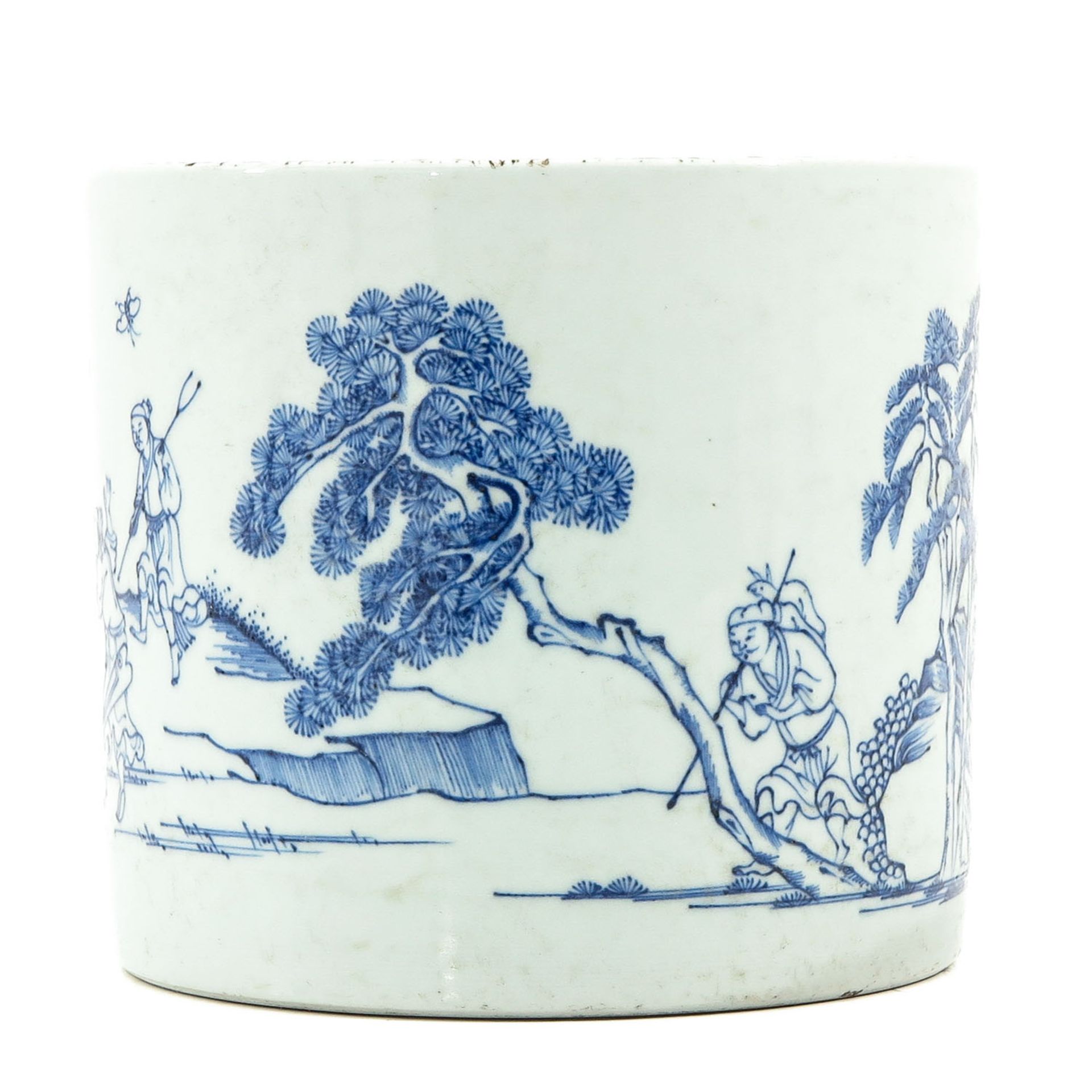 A Blue and White Brush Pot - Image 2 of 9