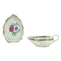 A Famille Rose Gravy Bowl and Tray
