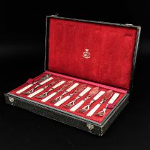 A 12 Piece Silver Cutlery Fish Set