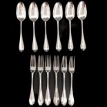 A 6 Piece Place Setting of Cutlery
