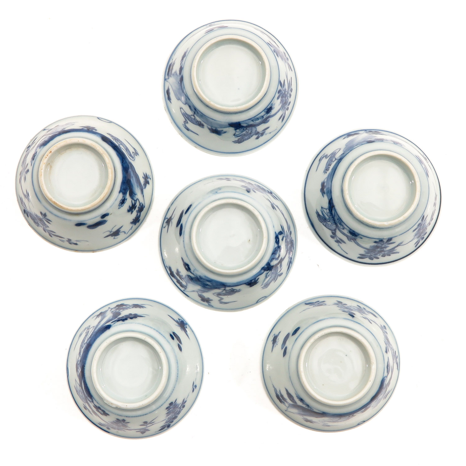 A Series of 6 Blue and White Cups and Saucers - Image 6 of 10