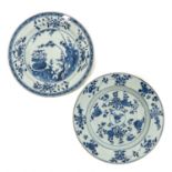 A Lot of 2 Blue and White Plates