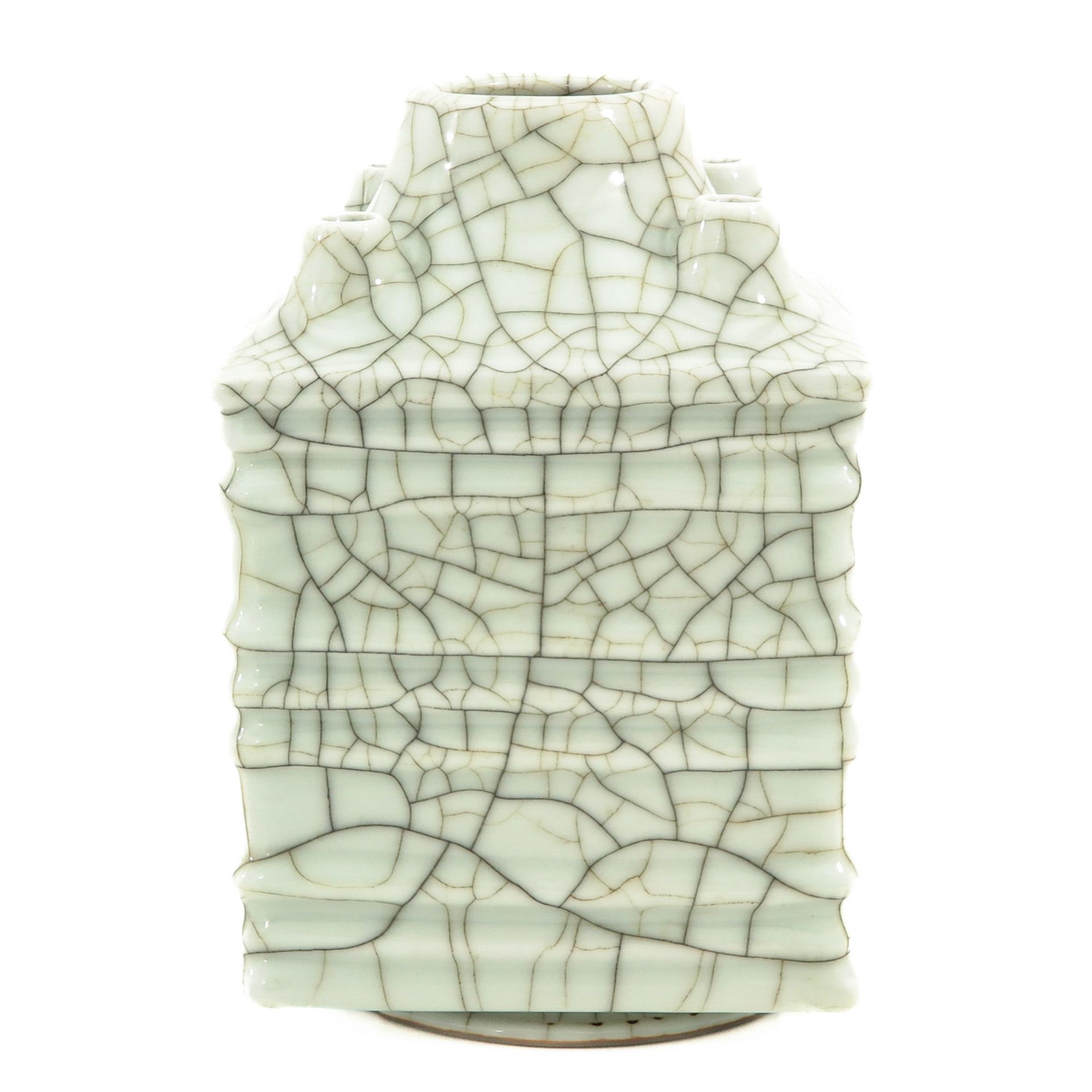 A Crackle Decor Square Vase