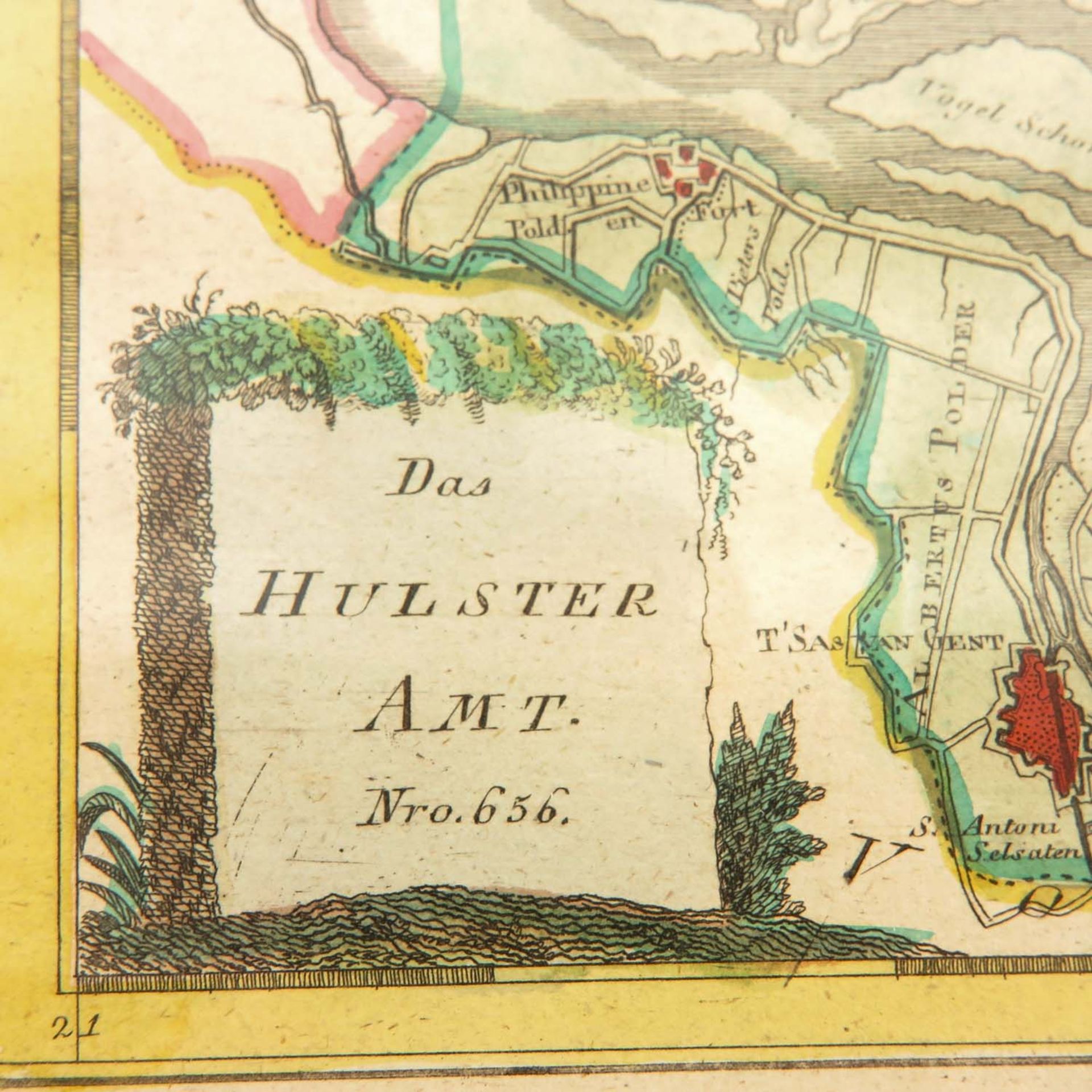 An 18th Century Map of Hulst - Image 3 of 4