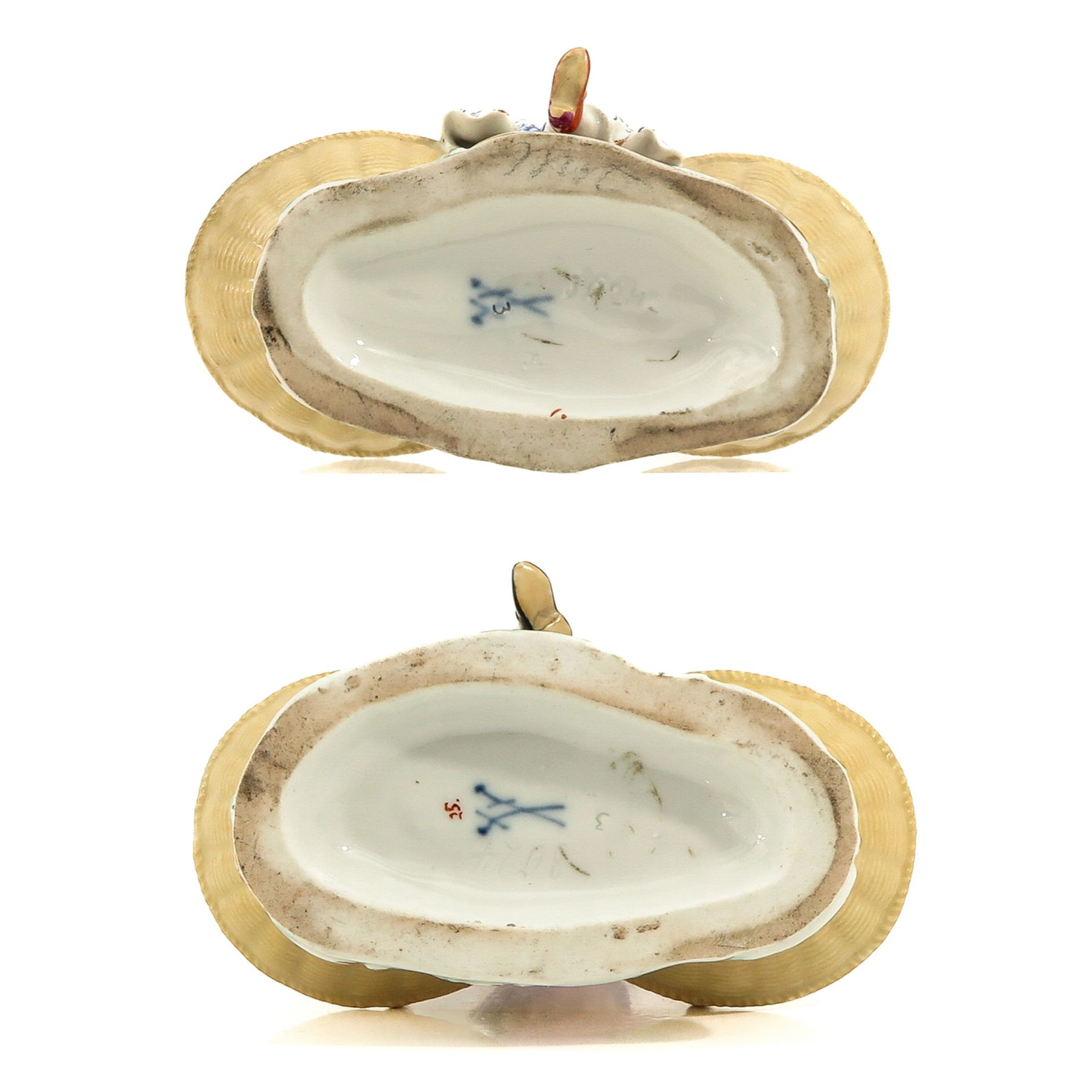 A Lot of 2 Meissen Salt Cellars - Image 6 of 10