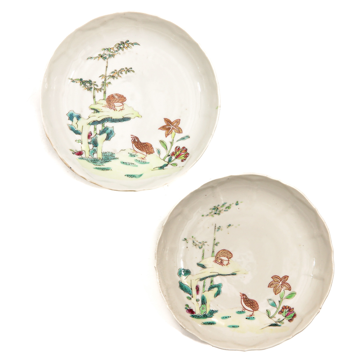 A Pair of Famille Rose Cups and Saucers - Image 7 of 10