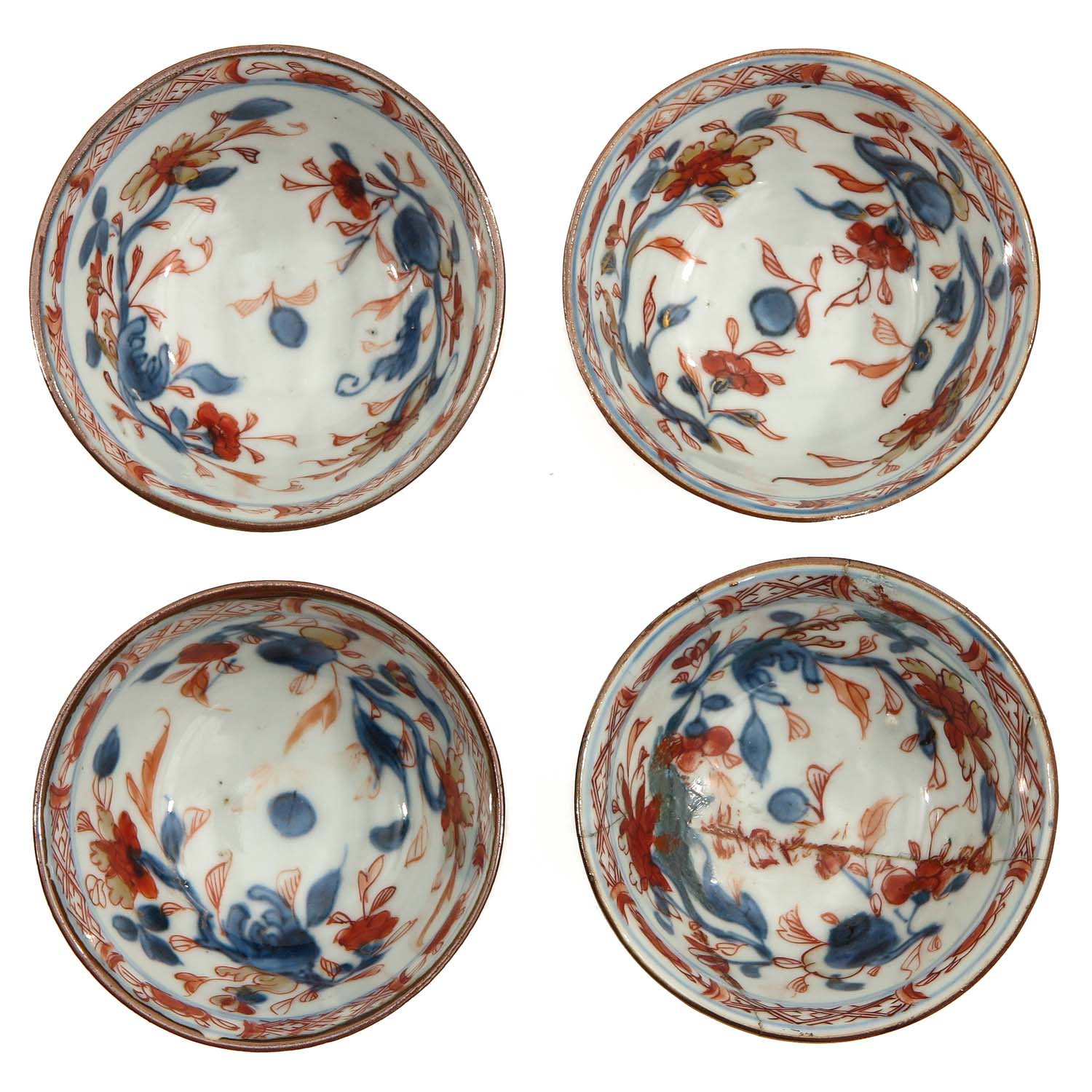 A Series of 4 Batavianware Cups and Saucers - Image 5 of 10