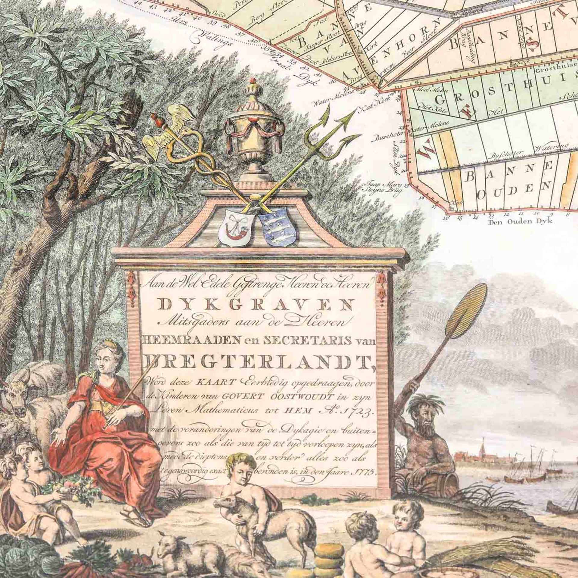 A Map Titled Nieuwe kaart van het Dykgraafschap van Dregterland - Image 3 of 8
