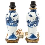 A Pair of Blue and White Lamps