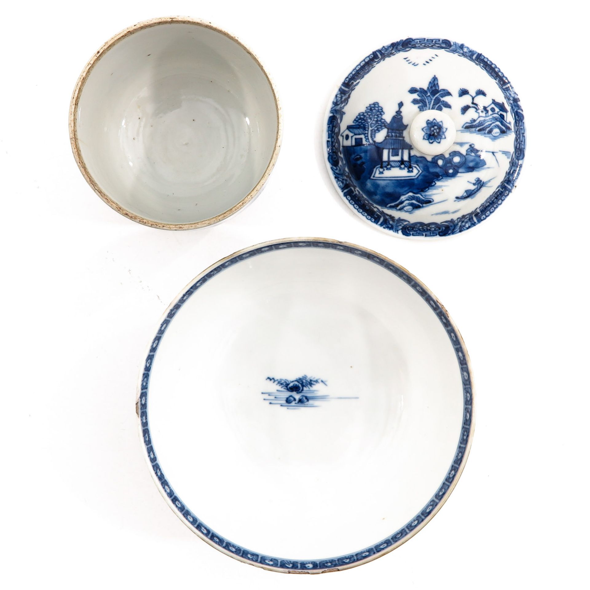 A Blue and White Bowl and Covered Sugar - Bild 5 aus 10