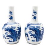 A Pair of Blue and White Vases