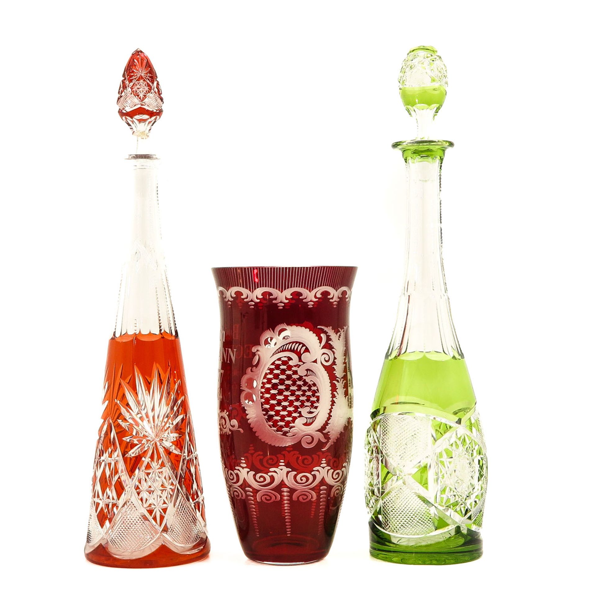 3 Pieces of Bohemian Crystal - Image 2 of 10