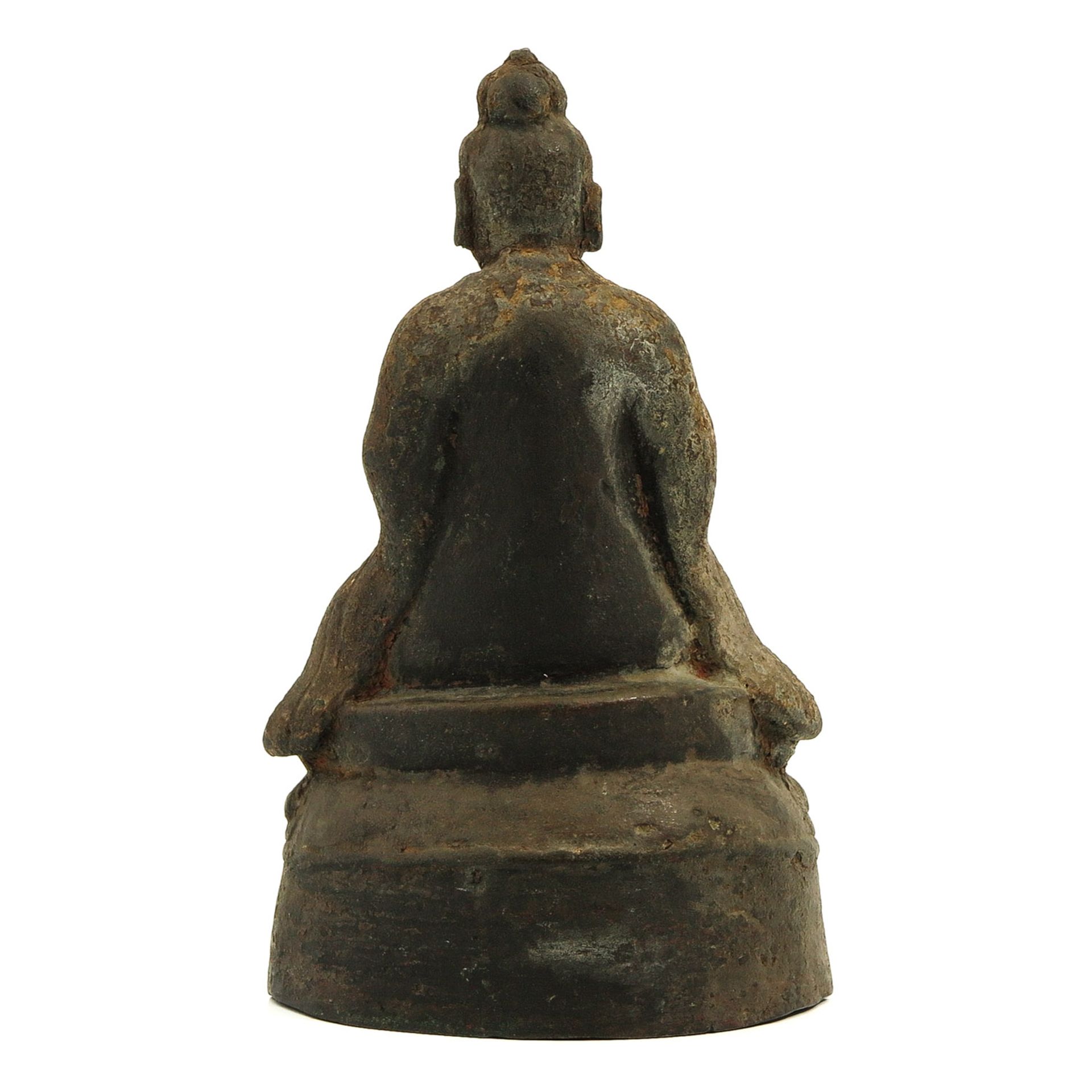 A Antique Bronze Buddha Sculpture - Bild 3 aus 9
