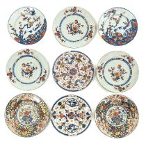 A Collection of 9 Imari Plates
