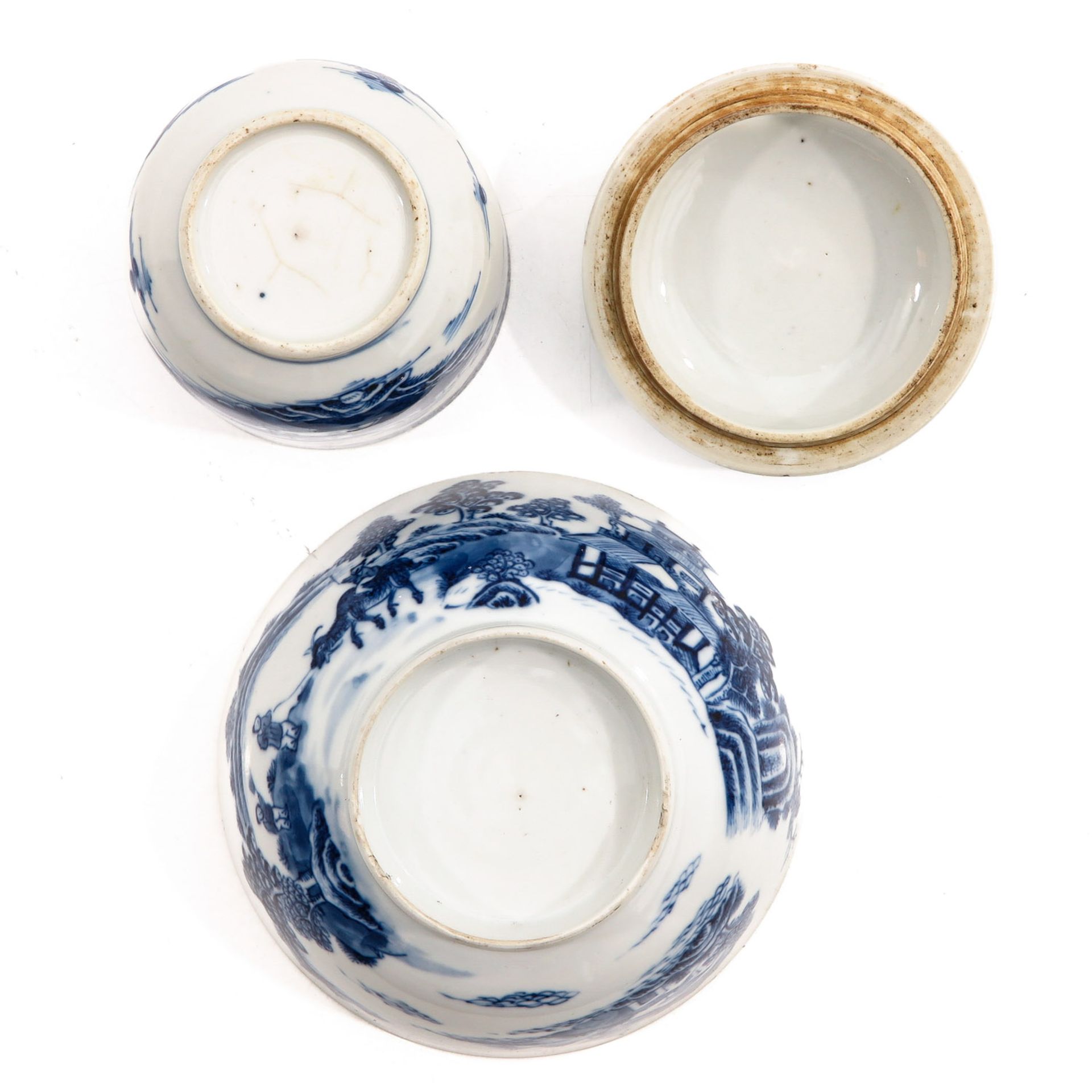 A Blue and White Bowl and Covered Sugar - Bild 6 aus 10