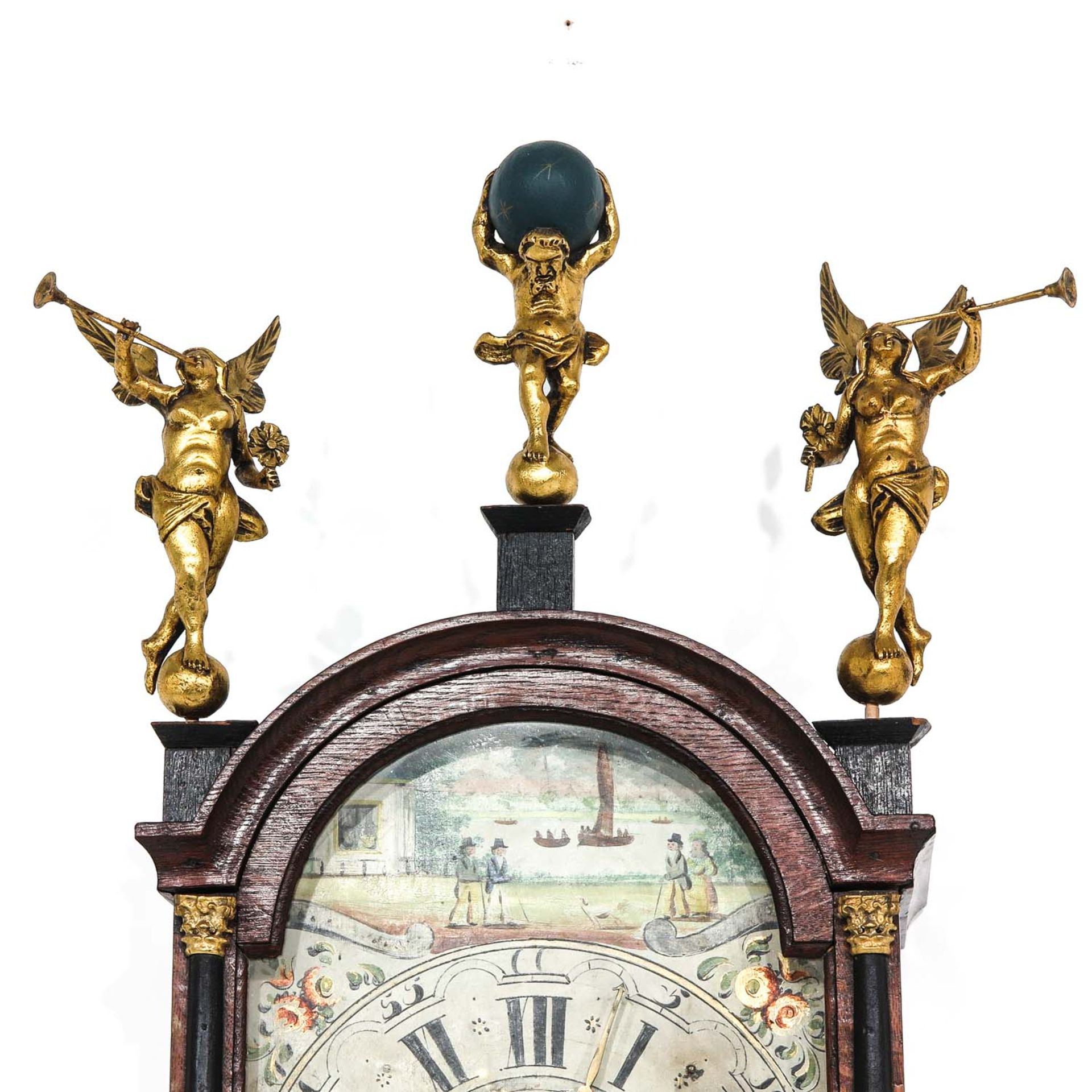 A Dutch Wall Clock or Staartklok - Image 8 of 10