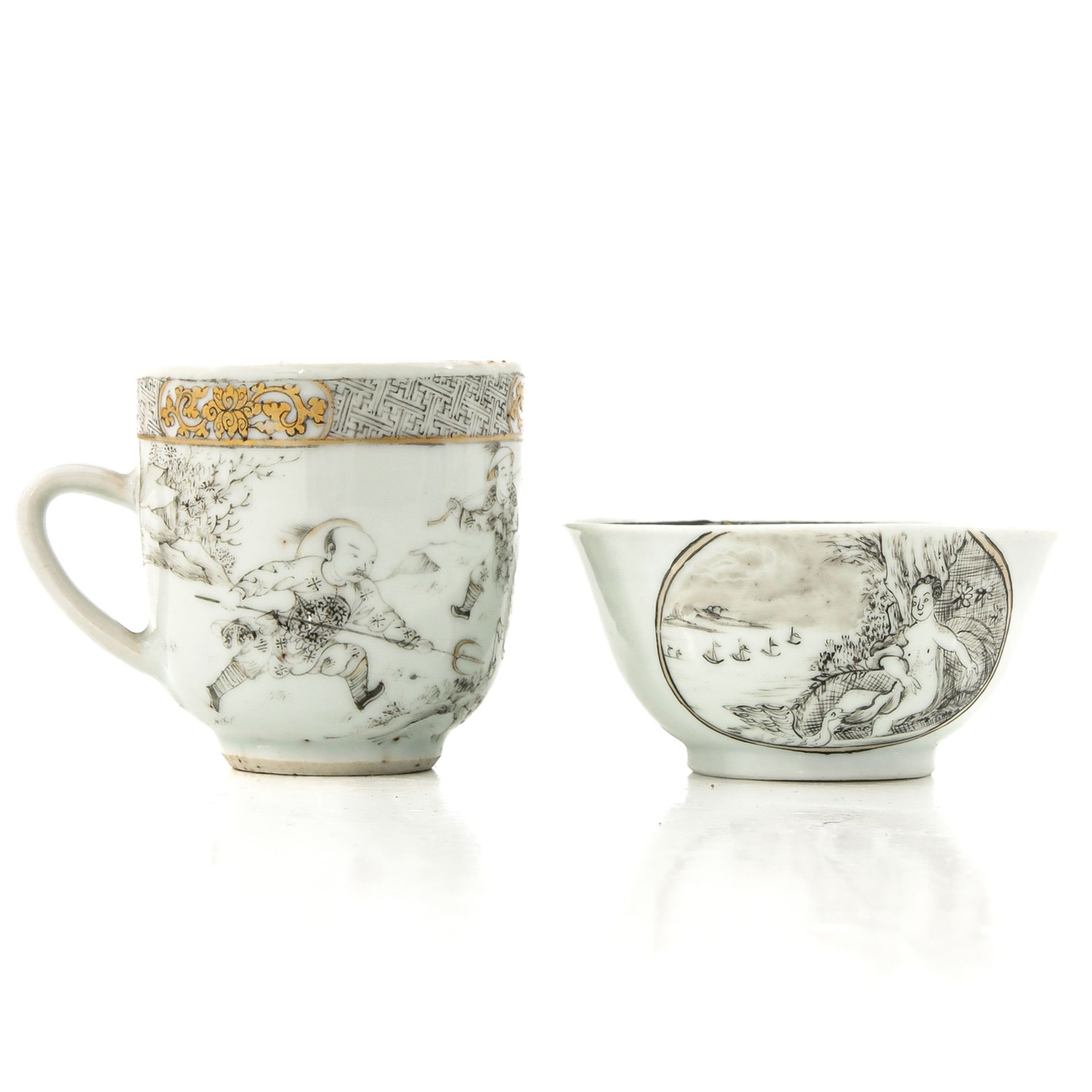 A Collection of Encre de Chine Porcelain - Bild 3 aus 10