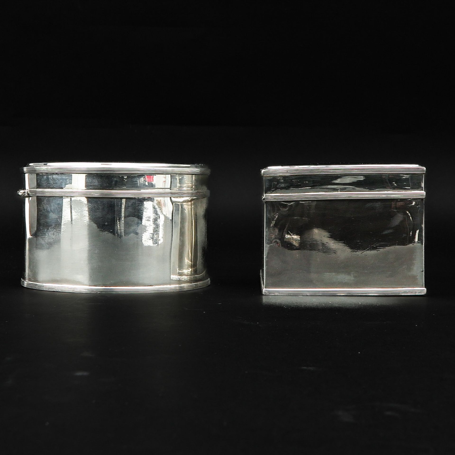 A Pair of Silver Cookie Boxes - Bild 4 aus 10