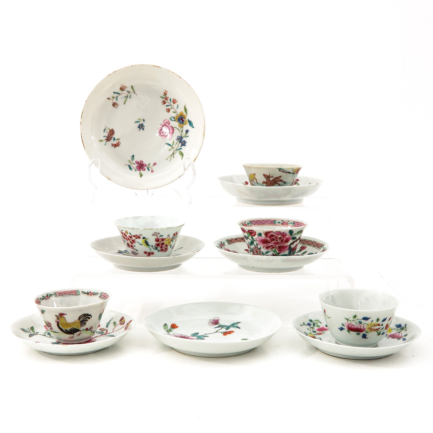 A Collection of Cups and Saucers