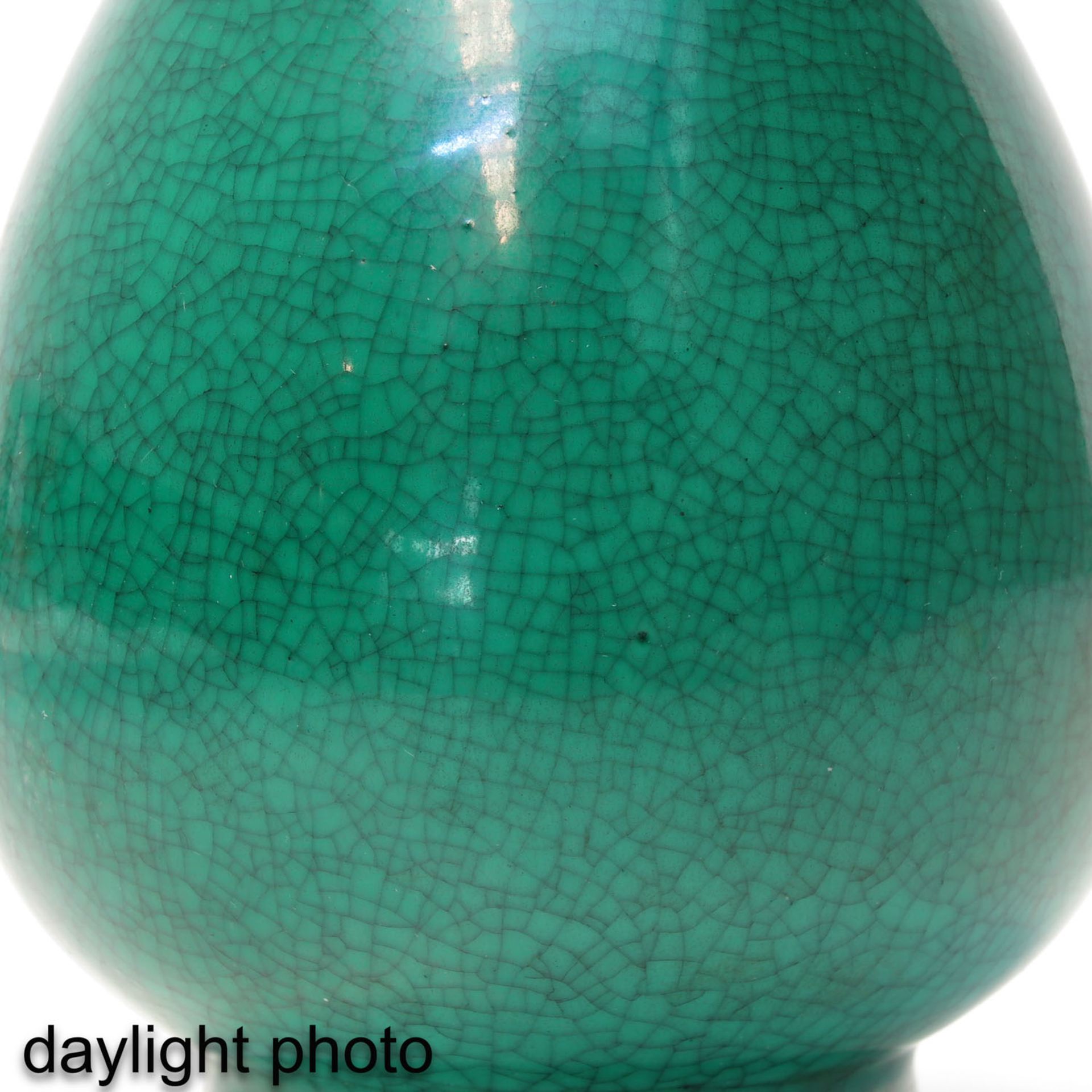 A Green Glaze Garlic Mouth Vase - Bild 9 aus 9