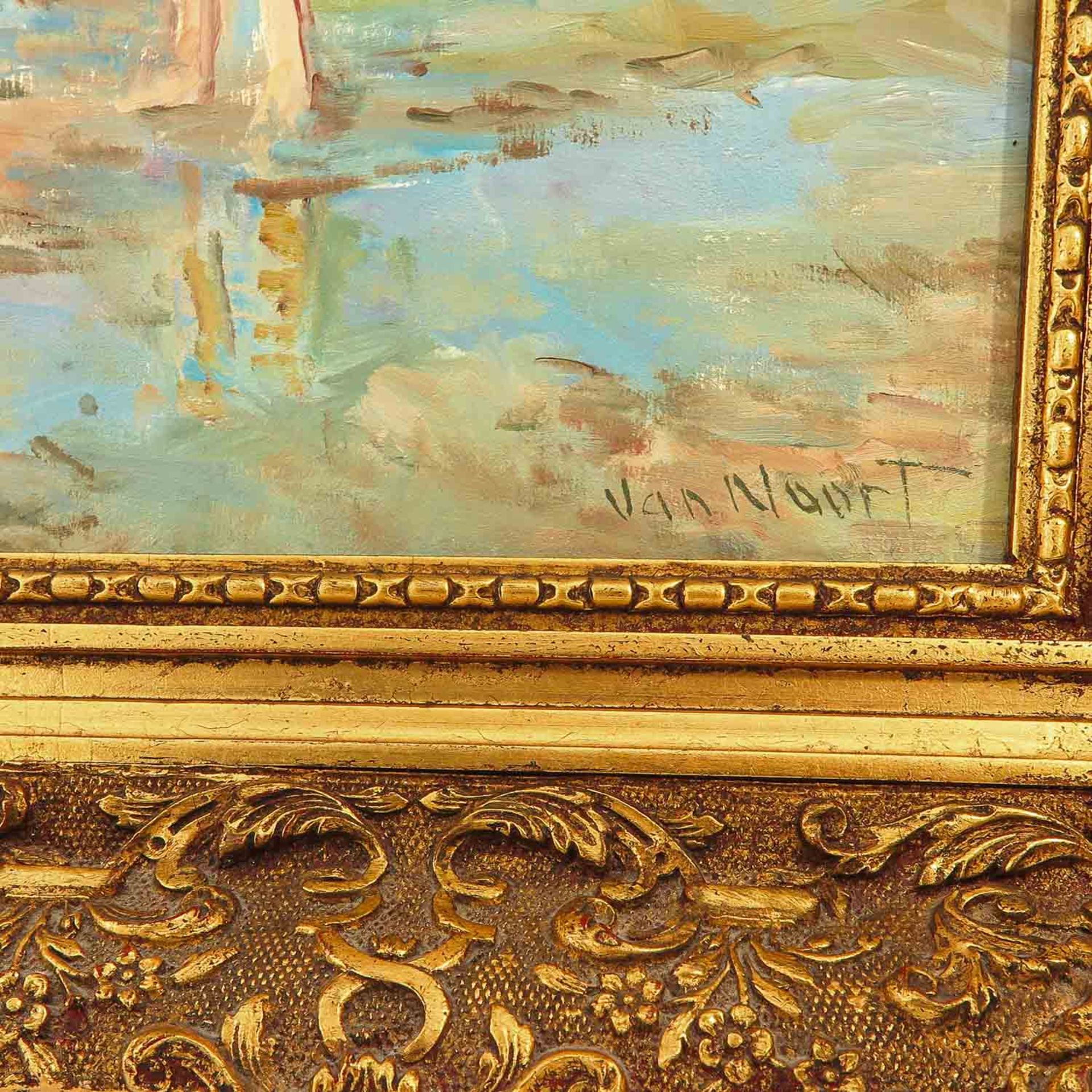 An Oil on Panel Signed van Noort - Image 3 of 6