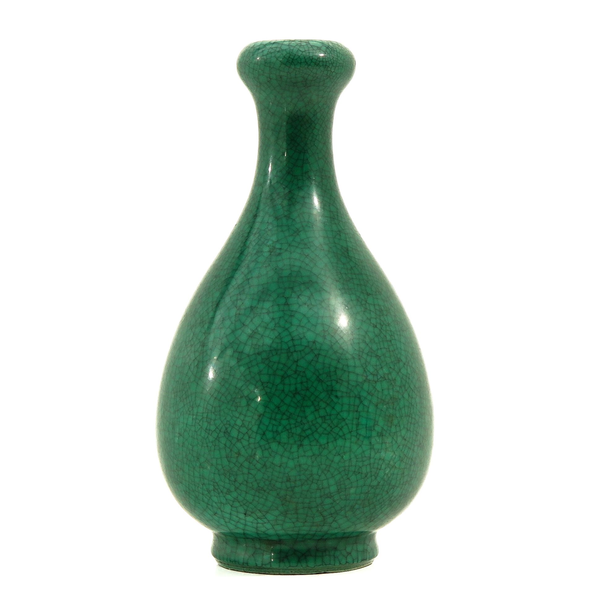 A Green Glaze Garlic Mouth Vase - Bild 4 aus 9