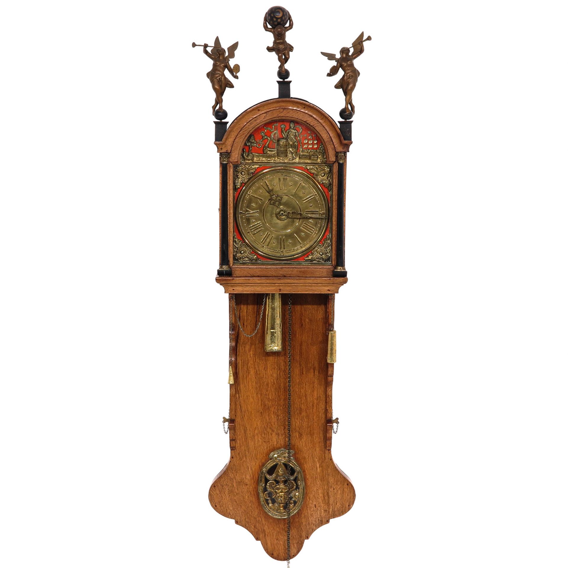 A 19th Century Dutch Wall Clock or Staartklok